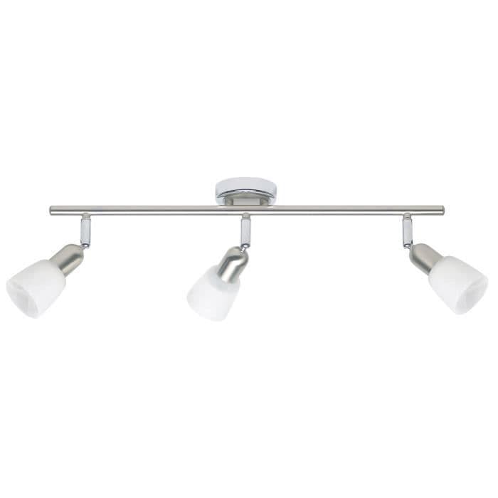 Loftslampe med 3 lys Sofia højde 10 cm E14 40W stål, krom og hvid