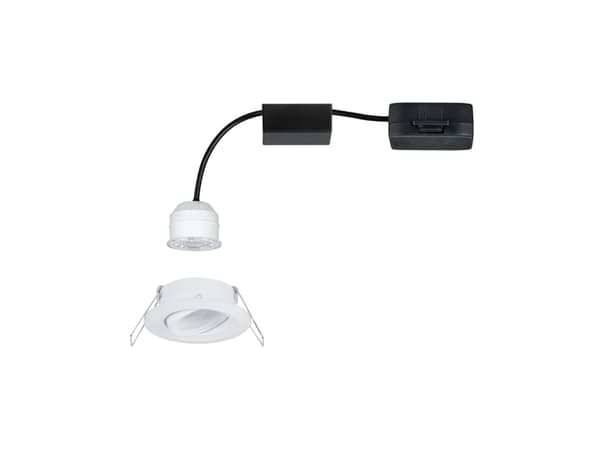 Paulmann 942.92, Nedtryckbar spotlight, Glödlampan/-lamporna kan inte bytas ut, 1 lampor, LED, 2700 K, Vit