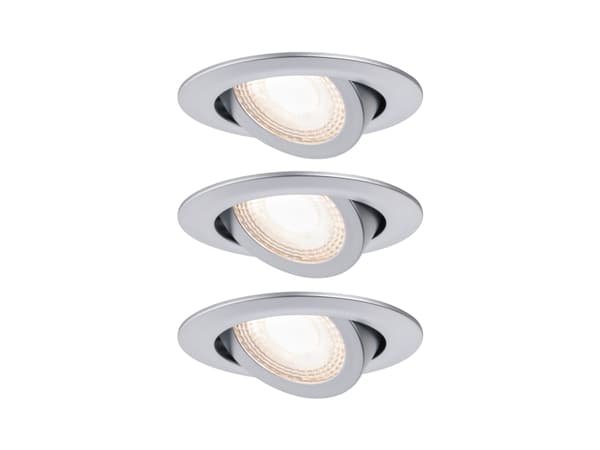 Paulmann 929.86, Innsunket spotlight, Ikke-utskiftbare pærer, 1 ampuller, LED, 3000 K, Kromfarget Kromfarget