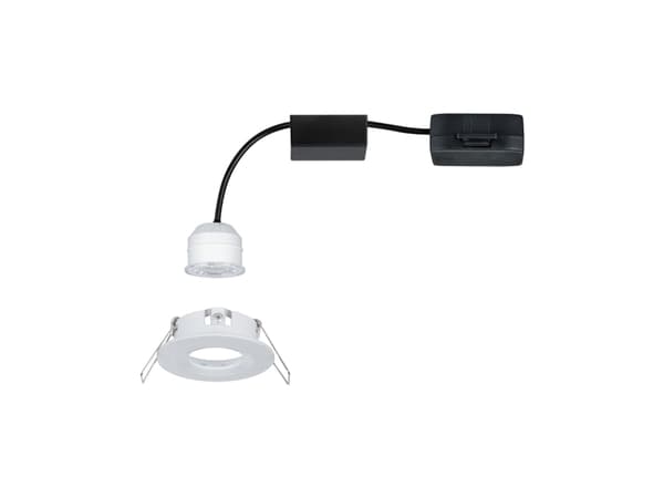 Paulmann Innfelt armatur Nova mini Mynt rund IP44 LED 1x4W 310lm Matt hvit/Aluminium
