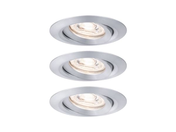 Paulmann 942.97, Innsunket spotlight, Ikke-utskiftbare pærer, 1 ampuller, LED, 2700 K, Aluminium Aluminium