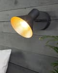 Miniatyrbillede 2 af 10: Sæt med 2 Væglamper Sort Metal Svingarm Kegleskærm