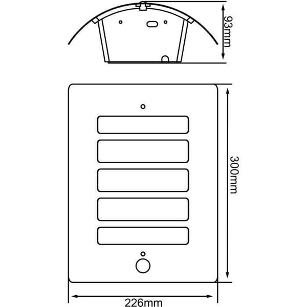 BRILLIANT Utomhusvägglampa med TODD-detektor - E27 - 1x60W - Antracitfärg