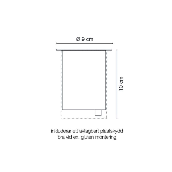 Hjul Hjul-mark-pot 1100lm Ø9cm