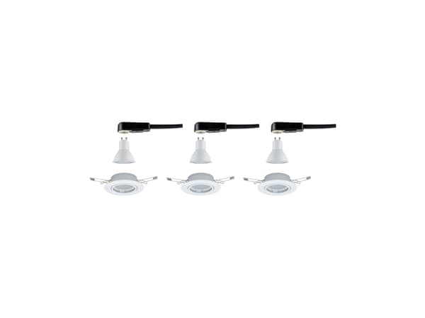 Paulmann 934.22, GU10, 3 ampuller, LED, 15 W, 350 lm, Hvit