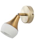 Miniatyrbild 5 av 10: Set med 2 Vägglampor Guldmetall Med Glasvägglampa Justerbar Industriell Stil