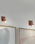 Miniatyrbild 2 av 7: Set med 2 Vägglampor Koppar Metall 12 cm Justerbar Rund i Glamourstil