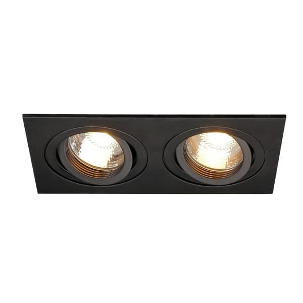 SLV NEW TRIA 2, sisävalaisin, GU10, 2 pære(r ), 220-240 V, Sort