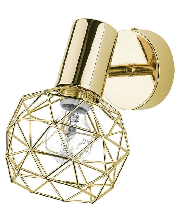 Væglamper Guld Metal Sæt 2 stk 17 x 21 cm Dekorative Gallerilamper Diamant Mønstre med Justerbare Arme og Skærm Moderne Indendørs Design
