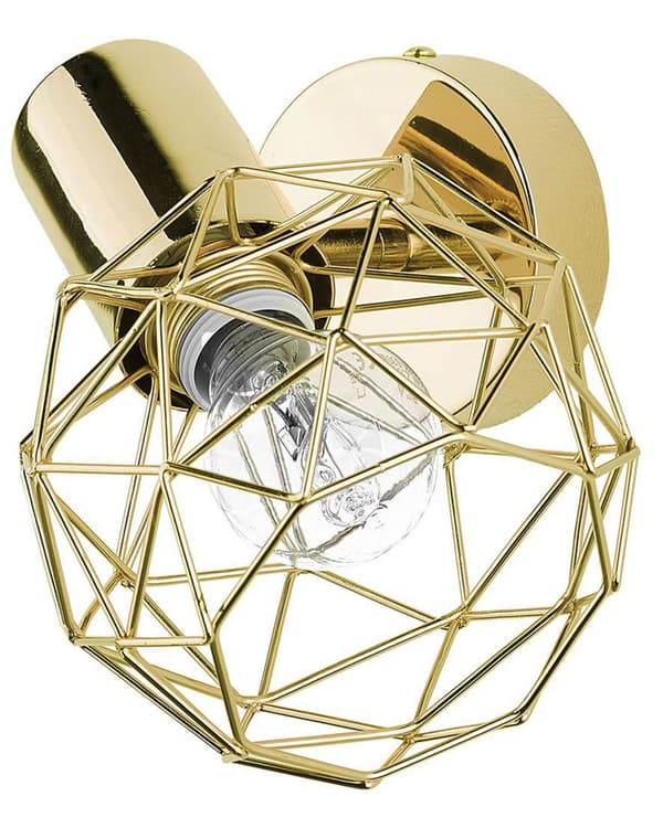 Væglamper Guld Metal Sæt 2 stk 17 x 21 cm Dekorative Gallerilamper Diamant Mønstre med Justerbare Arme og Skærm Moderne Indendørs Design