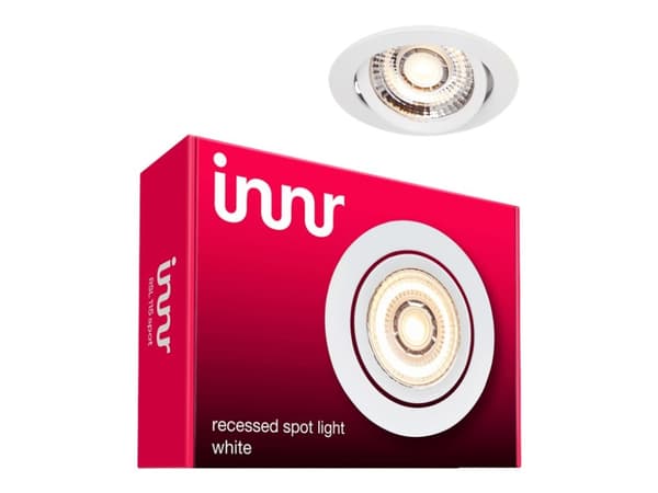 Innr - Utspart taksøkelys - LED - 4.3 W - klasse G - varmt hvitt lys - 2700 K - hvit