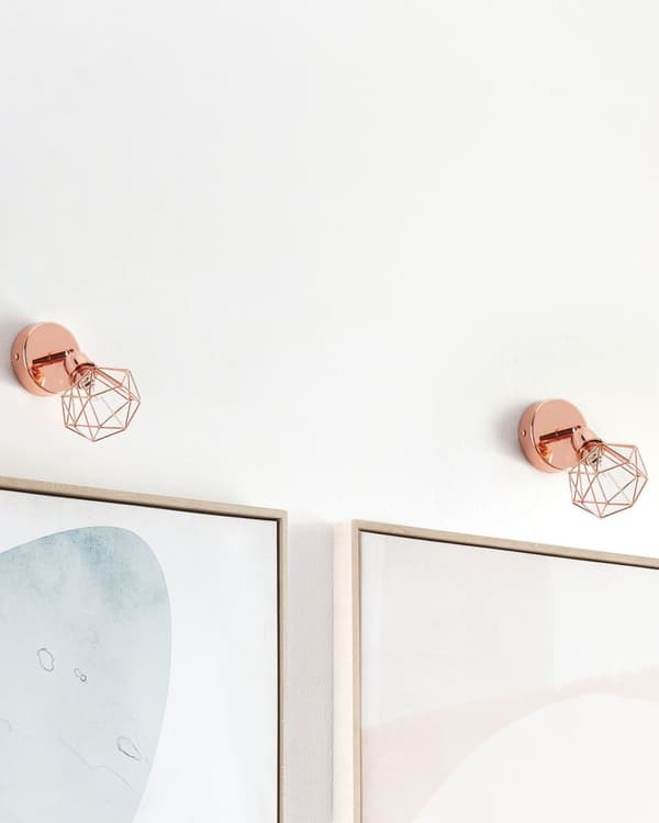 Vägglampor Metall Koppar 16 cm Geometriska Justerbara Moderna Lampskärmar