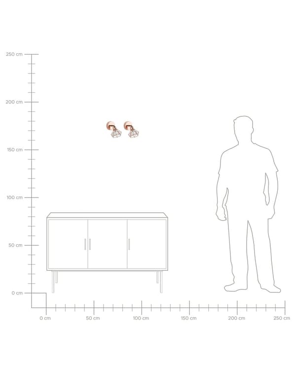 Vägglampor Metall Koppar 16 cm Geometriska Justerbara Moderna Lampskärmar