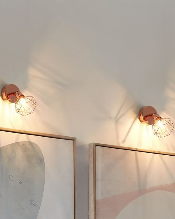 Vägglampor Metall Koppar 16 cm Geometriska Justerbara Moderna Lampskärmar