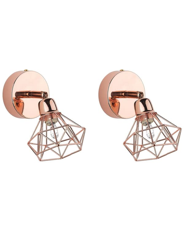Vägglampor Metall Koppar 16 cm Geometriska Justerbara Moderna Lampskärmar
