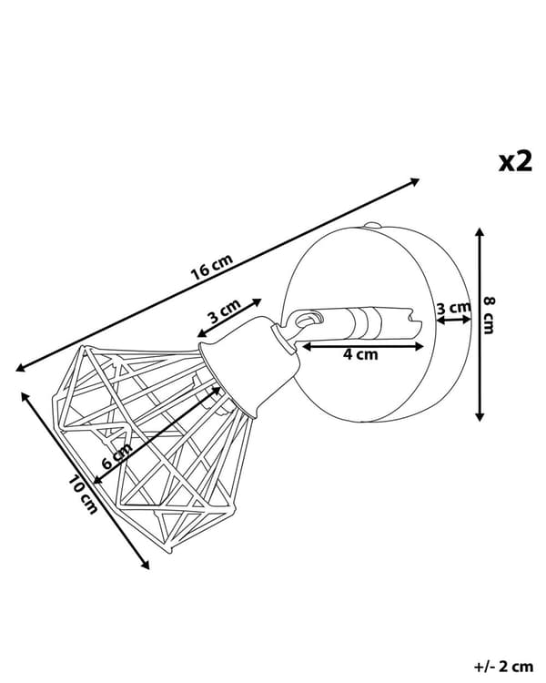 Vägglampor Metall Guld 16 cm Geometriska Justerbara Moderna Lampskärmar