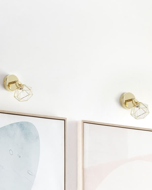 Vägglampor Metall Guld 16 cm Geometriska Justerbara Moderna Lampskärmar