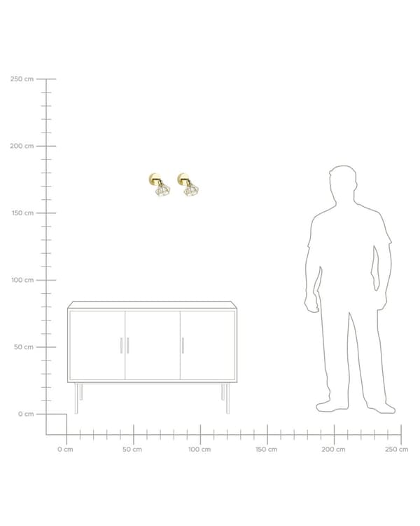 Vägglampor Metall Guld 16 cm Geometriska Justerbara Moderna Lampskärmar