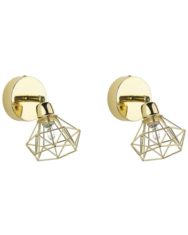 Vägglampor Metall Guld 16 cm Geometriska Justerbara Moderna Lampskärmar