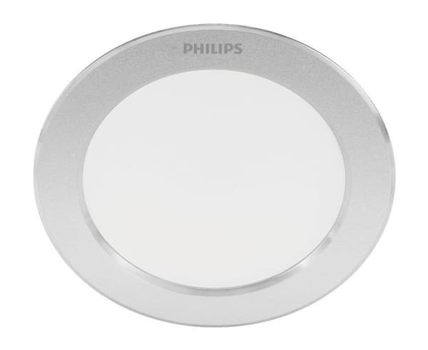 Philips Functional Infälld spot, Nedtryckbar spotlight, LED, 3,5 W, 2700 K, 300 LM, Silver