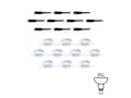 Miniatyrbild 4 av 5: Paulmann Base Basic Set Swivelling, Nedtryckbar spotlight, GU10, 10 W, 230 V, Vit