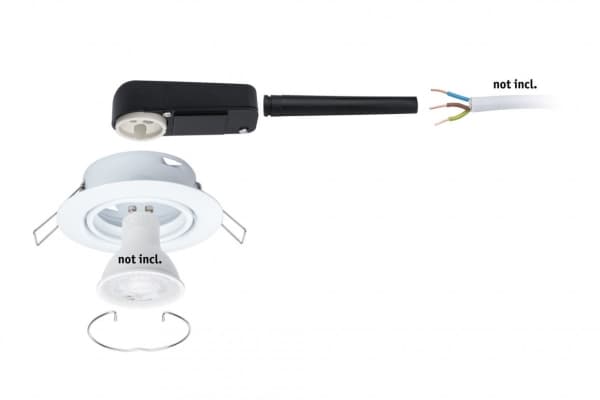 Paulmann Base Basic Set Swivelling, Nedtryckbar spotlight, GU10, 10 W, 230 V, Vit