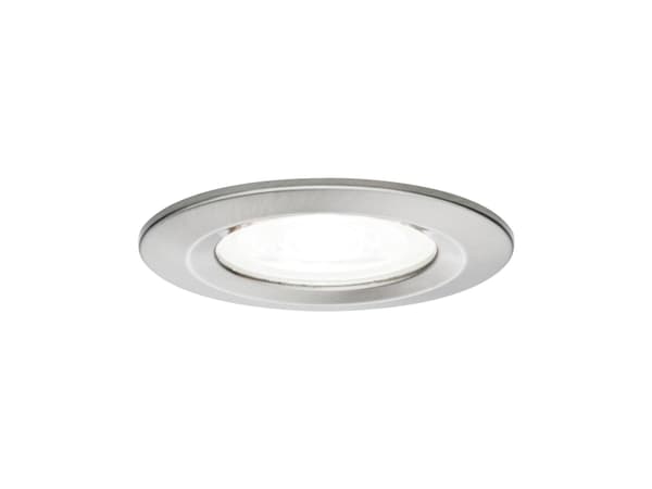 Paulmann Nova, Innsunket spotlight, GU10, LED, 6,5 W, 4000 K, Rustfritt stål Rustfritt stål