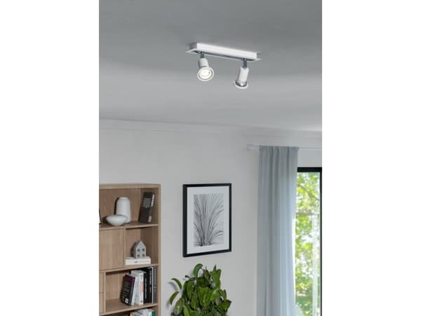 EGLO Sarria, Ei vaihdettavissa oleva hehkulamppu, 10 W, 3000 K, 400 lm, 220-240 V, Kromi, Valkoinen