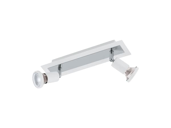 EGLO Sarria, Ikke-utskiftbare pærer, 10 W, 3000 K, 400 lm, 220-240 V, Kromfarget, Hvit Kromfarget, Hvit