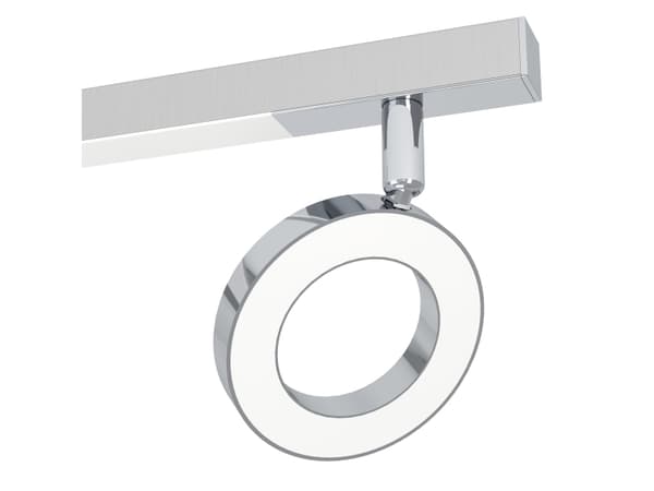 EGLO Cardillio 1, Overflateegnet, Ikke-utskiftbare pærer, 3000 K, 400 lm, 220-240 V, Aluminium, Kromfarget
