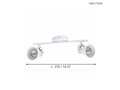 Miniatyrbilde 5 av 5: EGLO SERAS 1, 2 ampuller, LED, GU10, 3000 K, 240 lm, IP20