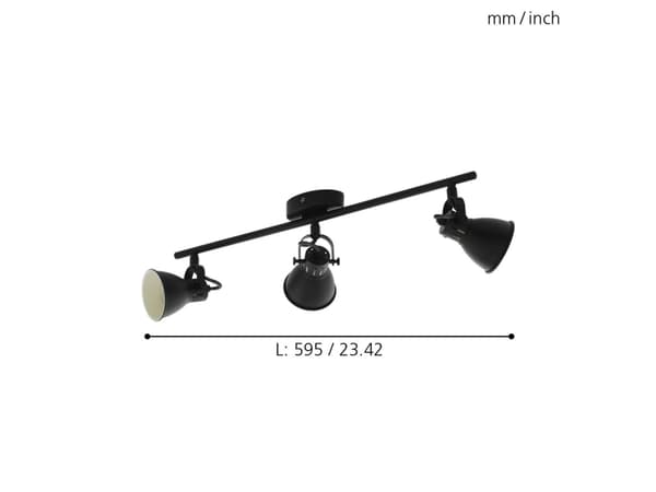 EGLO SERAS SPOT 3X240 LM SORT
