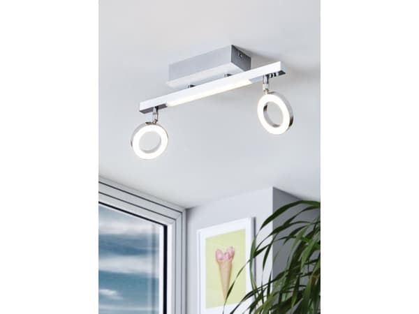 EGLO Cardillio 1, Utanpåliggande spotlight, 3000 K, 400 LM, 220-240 V, Gjuten aluminium, Krom