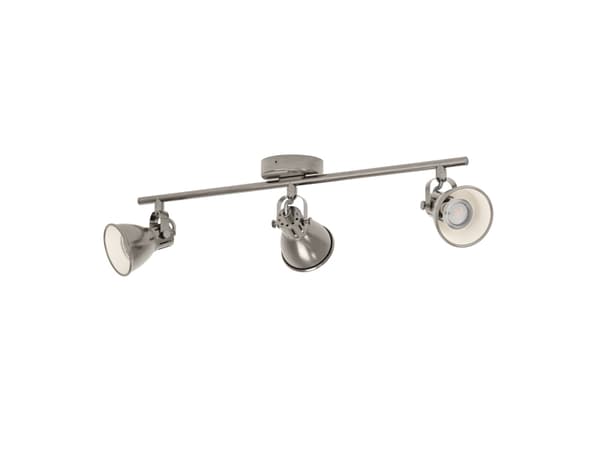 EGLO Seras, Utanpåliggande spotlight, Glödlampan/-lamporna kan inte bytas ut, 6,6 W, 3000 K, 240 LM, Gräddfärgad, Nickel