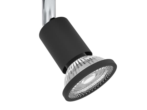 EGLO Sarria, Ikke-utskiftbare pærer, 10 W, 3000 K, 400 lm, 220-240 V, Sort, Kromfarget