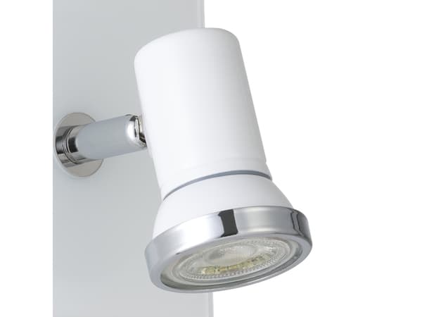 EGLO Tamara 1, Overflateegnet, Ikke-utskiftbare pærer, 6,6 W, 3000 K, 240 lm, Kromfarget, Hvit