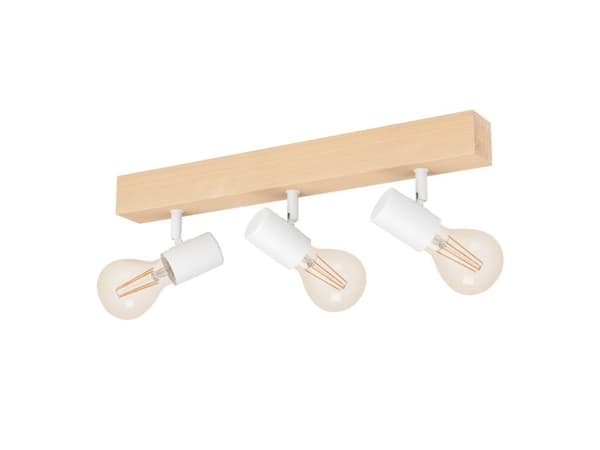 EGLO Townshend 3, Innsunket spotlight, E27, 3 ampuller, 220-240 V, Hvit, Tre