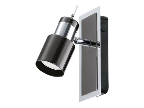 Eglo Davida 1 - Takspotlight - LED-glödlampa - GU10 - 5 W (motsvarande 35 W) - klass A+ - varmt vitt ljus - 3000 K - nickel-nero