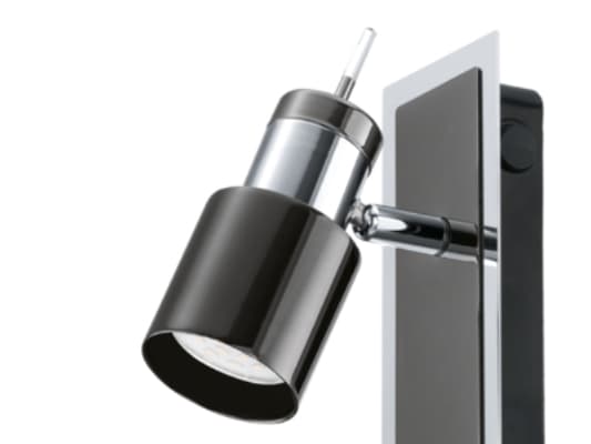 Eglo Davida 1 - Takspotlight - LED-glödlampa - GU10 - 5 W (motsvarande 35 W) - klass A+ - varmt vitt ljus - 3000 K - nickel-nero