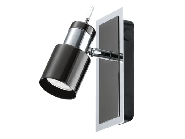 Eglo Davida 1 - Takspotlight - LED-glödlampa - GU10 - 5 W (motsvarande 35 W) - klass A+ - varmt vitt ljus - 3000 K - nickel-nero