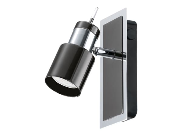 Eglo Davida 1 - Takspotlight - LED-glödlampa - GU10 - 5 W (motsvarande 35 W) - klass A+ - varmt vitt ljus - 3000 K - nickel-nero