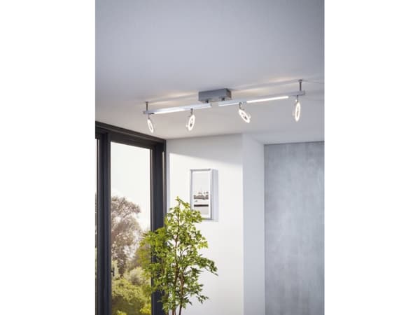 EGLO Cardillio 1, Overflateegnet, Ikke-utskiftbare pærer, 3000 K, 400 lm, 220-240 V, Aluminium, Kromfarget