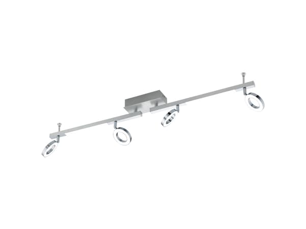 EGLO Cardillio 1, Overflateegnet, Ikke-utskiftbare pærer, 3000 K, 400 lm, 220-240 V, Aluminium, Kromfarget Aluminium, Kromfarget
