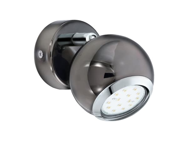 Eglo Bimeda - Spotlight - LED-glödlampa - GU10 - 3 W (motsvarande 23 W) - klass A+ - varmt vitt ljus - 3000 K - krom, nickel-nero