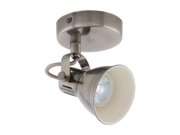 EGLO Seras, Overflateegnet, Ikke-utskiftbare pærer, 6,6 W, 3000 K, 240 lm, Krem, Nickel Krem, Nickel