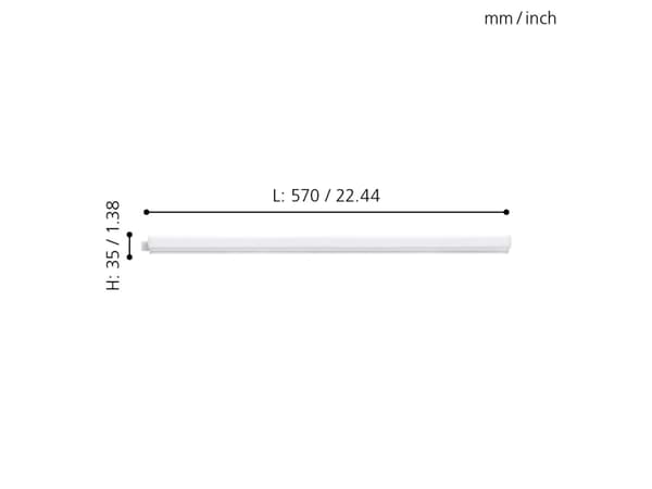 Eglo Dundry - Vegg/taklampe - LED - 6.4 W (ekvivalent 62 W) - nøytralt hvitt lys - 4000 K - hvit