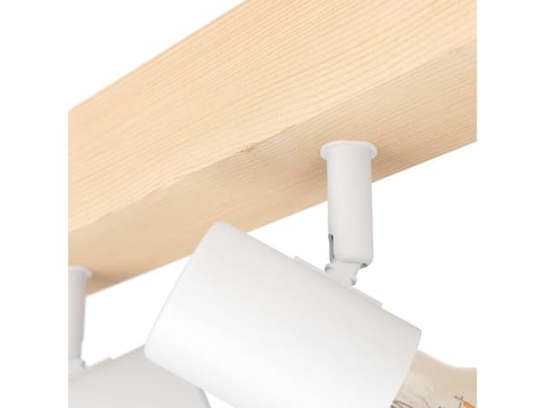 EGLO Townshend 3, Skena för spotlight, E27, 4 lampor, 220-240 V, Vit, Trä