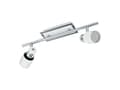 Miniatyrbild 4 av 5: Eglo Davida - Takspotlight - LED-glödlampa x 2 - GU10 - 5 W (motsvarande 35 W) - klass A+ - varmt vitt ljus - 3000 K - krom, vit