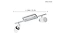 Miniatyrbild 5 av 5: Eglo Davida - Takspotlight - LED-glödlampa x 2 - GU10 - 5 W (motsvarande 35 W) - klass A+ - varmt vitt ljus - 3000 K - krom, vit