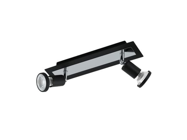 EGLO Sarria, Ikke-utskiftbare pærer, 10 W, 3000 K, 400 lm, 220-240 V, Sort, Kromfarget